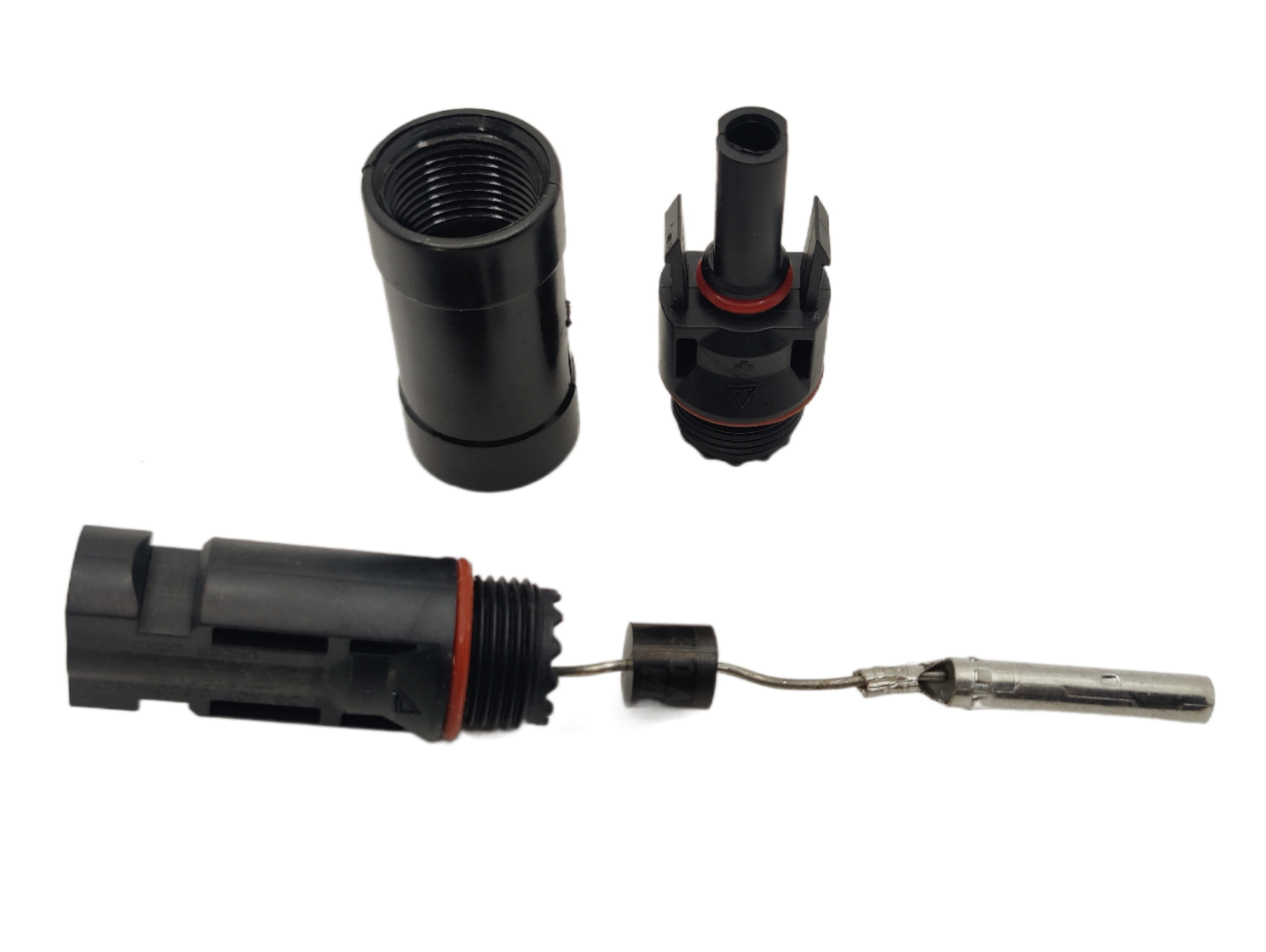 Conector MC4 cu Dioda Sens 30A | Protecție Curent Invers IP67