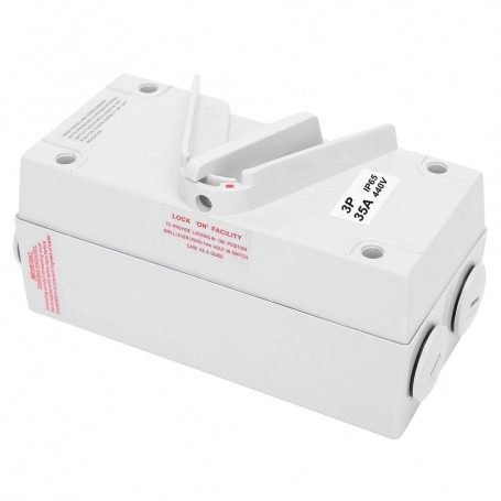 Întrerupător Izolator 3P 35A 440 V, IP65, Carcasă ABS