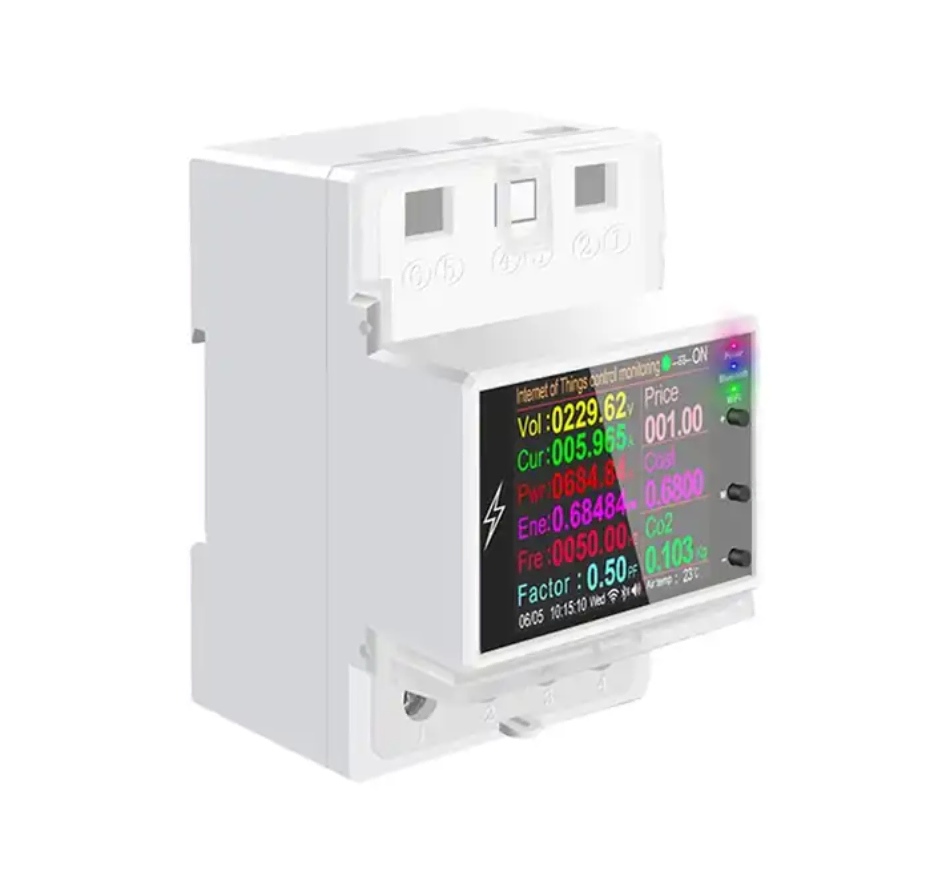 Contor Monofazat de Energie Electrică cu Releu de Protecție Programabil, TUYA Wi-Fi