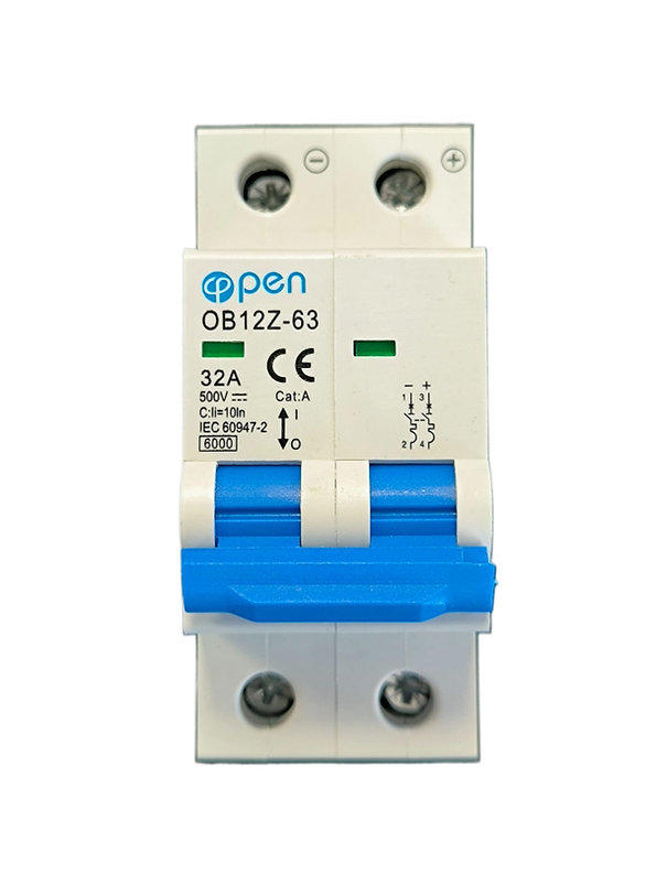 Siguranță Automată DC 32A, 2 Poli, 500V