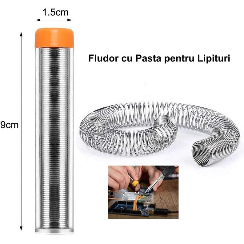 Fludor de Lipit cu Pastă la Tub 9g – 1mm, SN40/PB60