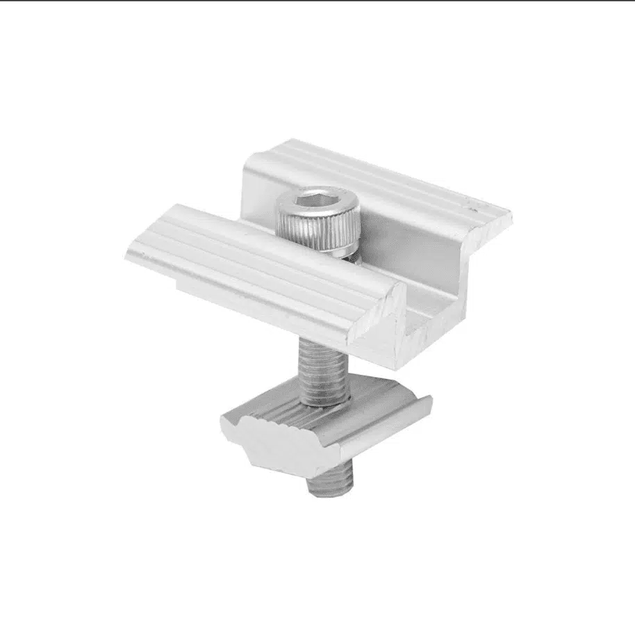 Clemă mijloc 30 mm pentru panouri fotovoltaice / Aluminiu rezistent la coroziune