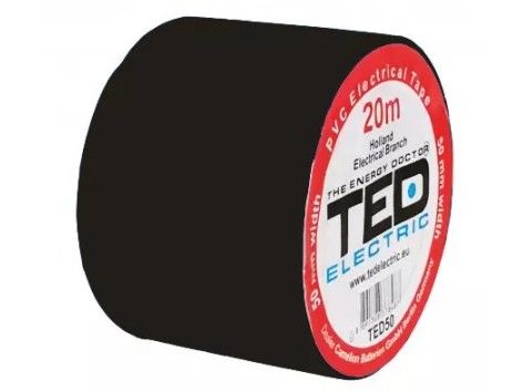 Banda izolatoare PVC, 20m x 50mm, pentru protectia si izolarea cablurilor, negru